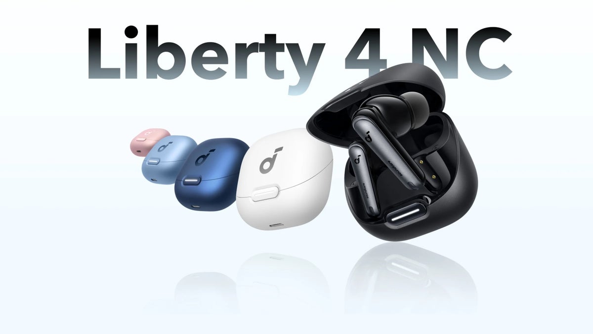 Anker Soundcore Liberty 4 NC noise cancelling earbuds provide 98.5% noise reduction with advanced in-ear sound sensor, oversized driver, and noise isolation chamber. They offer Hi-Res wireless audio, LDAC technology, customizable sound profiles, and a 10-hour battery life, making them ideal for outdoor adventures.
