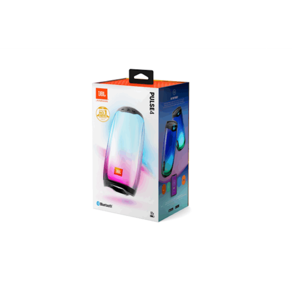 JBL Pulse 4 is a portable Bluetooth speaker designed to deliver an immersive audio-visual experience.1 It's known for its signature JBL sound and a high-resolution, 360-degree LED lightshow that synchronizes with the music.2 Built for parties and everyday enjoyment, the Pulse 4 is durable, waterproof, and offers a decent battery life to keep the tunes and lights going.