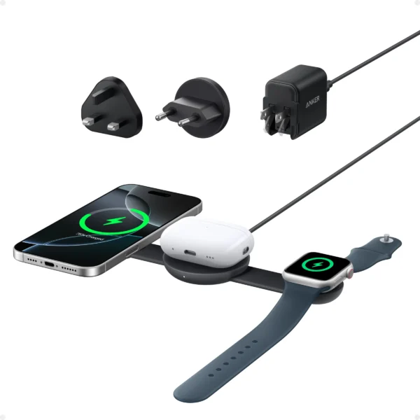 Anker MagGo Wireless Charging Station (3-in-1, Foldable Pad) is not just a charger; it’s a revolution in portable power