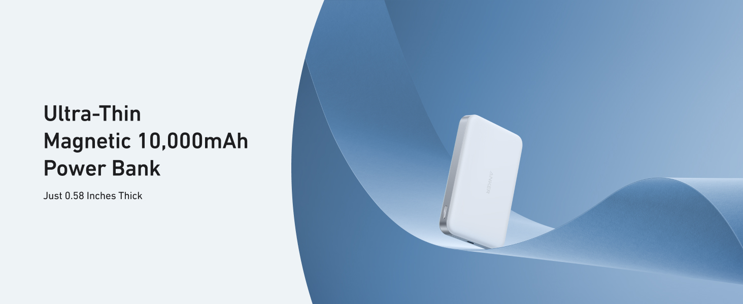 Charging Reimagined | Anker Ultra-Slim Magnetic-Power-Bank 10k :Experience the next evolution of portable charging with the Anker MagGo Power Bank (10K, Slim). This isn't just a power bank; it's a seamless extension of your iPhone, designed to deliver efficient and secure power on the go