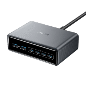 Supercharge your workspace with the Anker Prime Charger (200W, 6 Ports, GaN). This desktop charging station delivers a massive 200W total output, featuring 4 USB-C ports (up to 100W each) and 2 USB-A ports, all powered by advanced GaN technology.