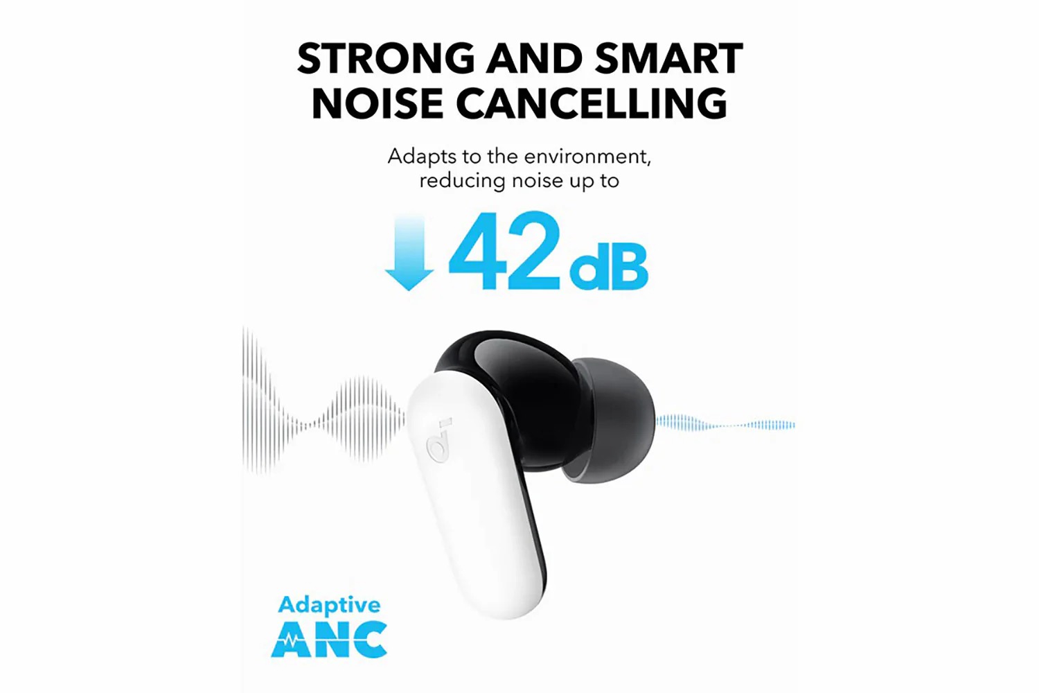 Discover the Anker Soundcore R50i NC, a revolutionary pair of true wireless earbuds designed to immerse you in a world of powerful sound and ultimate convenience. This product isn't just about music; it's about a smarter, more connected lifestyle, all packed into a sleek and compact design.