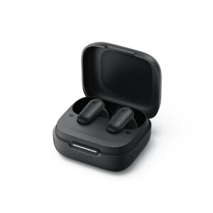 Anker Soundcore R50i NC earbuds. Features include 10mm drivers with BassUp technology, 45H playtime, AI-enhanced calls, and an innovative 2-in-1 charging case with phone stand.